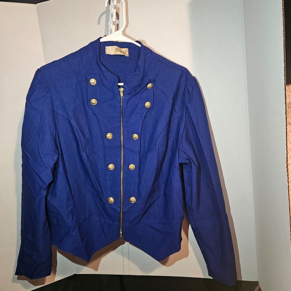 Hybrid & Company  Navy Military style zip up jacket